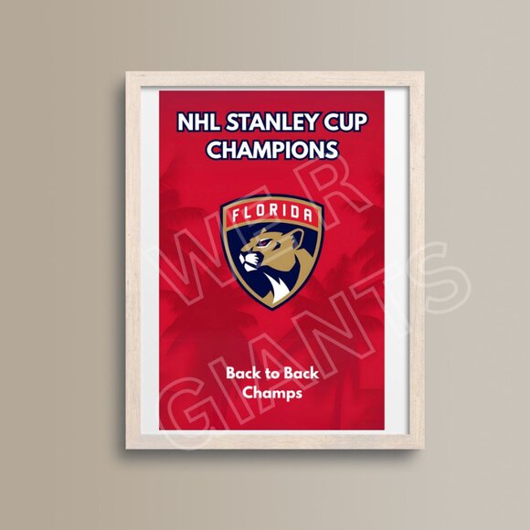 Florida Panthers Stanley Cup Champs 11x17 Art Print - Picture 1 of 2